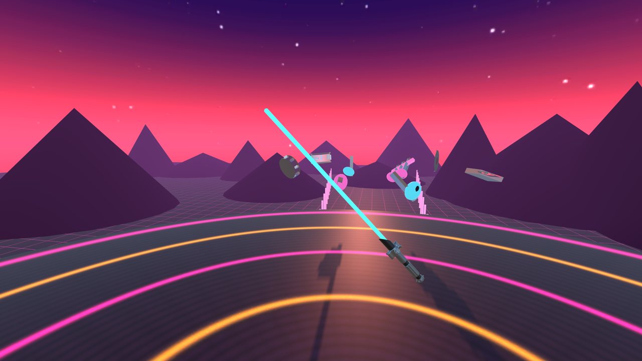 Neon Grid - a synthwave sunset